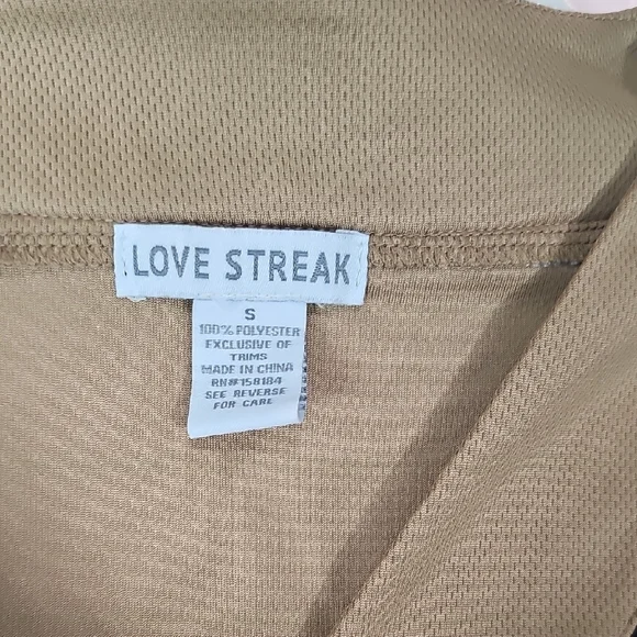 4/$20 Women's Tan Button-Up Baseball Jersey - Picture 2 of 4